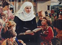 Portret matki Czeskiej w Gimnazjum i Liceum  im. Jana Pawła II Sióstr Prezentek w Rzeszowie