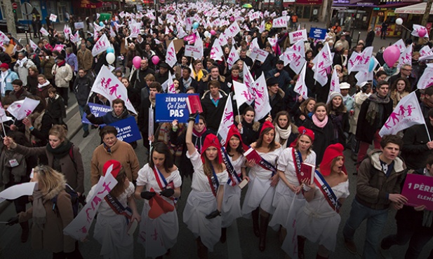 13.01.2013. Paryż. Wielka manifestacja przeciwko ustawie o „małżeństwie dla wszystkich”