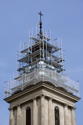 Remontowana wieża jest najwyższym punktem w Radomiu  