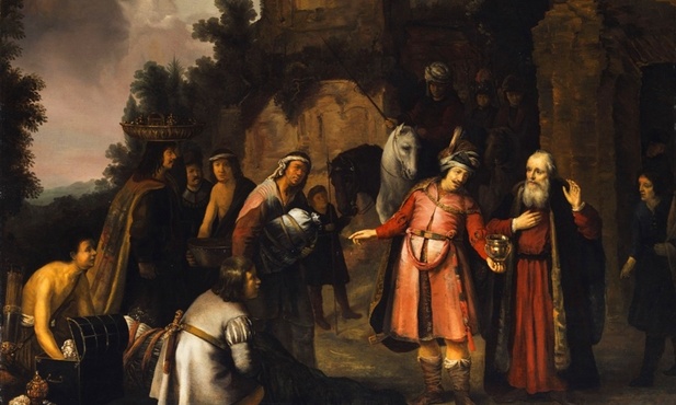 Elizeusz odmawia przyjęcia darów Naamana