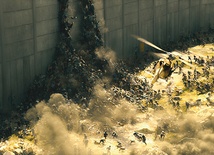 Zombie szturmują wybudowane wokół Jerozolimy mury mające zapewnić bezpieczeństwo mieszkańcom miasta