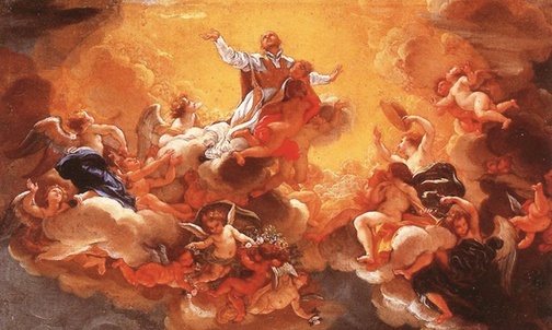 Giovanni Battista Gaulli, zwany Baciccio „Apoteoza św. Ignacego”  olej na płótnie, ok. 1685 r. Galeria Narodowa Sztuki Dawnej, Rzym