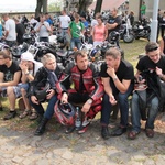 Motocykliści na Górze św. Anny