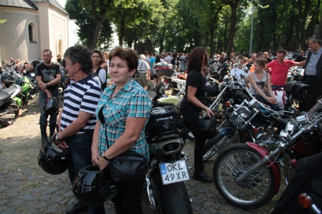 Motocykliści na Górze św. Anny