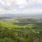 Zapierający dech w piersiach widok doliny Wielkiego Rowu Tektonicznego, po drodze do Nakuru