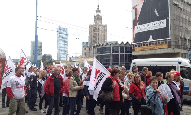 Manifestaje na ulicach Warszawy