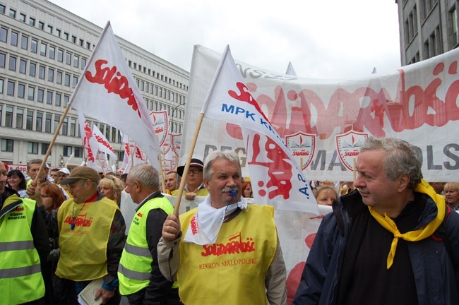 Małopolscy związkowcy w Warszawie