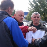 Protest przed Lidlem