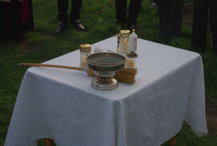 Poświęcenie gruntu pod kaplicę w Trudovskoye