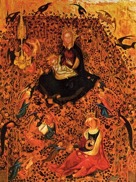 Stefano da Zevio „Madonna Różańca” tempera na desce, ok. 1410 Muzeum Castelvecchio Werona