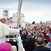 Przybycie Franciszka wzbudziło entuzjazm mieszkańców Asyżu