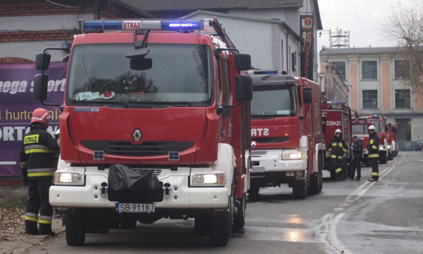 Pożar fabryki laminatu w Bielsku-Białej