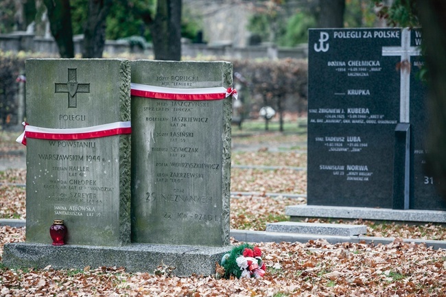 Część mogił została odnowiona. Na Ścianie Pamięci będą mogły znaleźć się nazwiska wszystkich cywilnych ofiar powstania