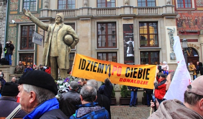Związkowy protest w Gdańsku