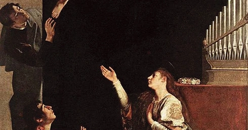 Orazio Gentileschi „Święci Cecylia, Walerian i Tyburcjusz” olej na płótnie, ok. 1620 Pinakoteka Brera, Mediolan