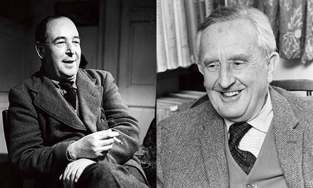John Ronald Reuel Tolkien Po lewej: Clive Staples Lewis
