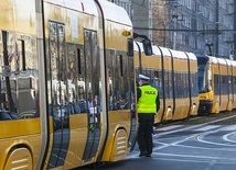 Zderzenie tramwajów w centrum Warszawy