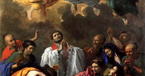 Nicolas Poussin „Cud św. Franciszka Ksawerego”  olej na płótnie, 1641–1642  Luwr, Paryż