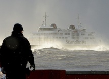 Sztorm na wybrzeżu Szwecji