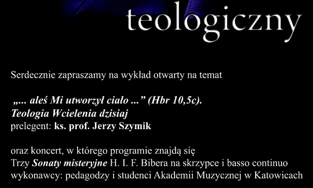 Wieczór teologiczny z ks. prof. J. Szymikiem, Katowice, 18 grudnia