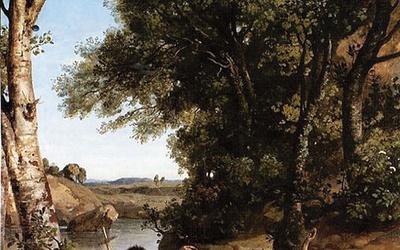 Jean Baptiste Camille Corot „Chrzest Chrystusa”  olej na płótnie, 1845–1847 kościół Saint Nicholas du Chardonnet, Paryż