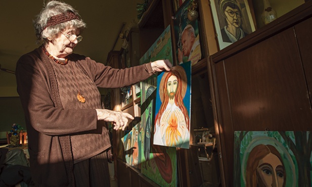 Anna Piekoszewska przebywa w zamkniętym ośrodku, ale jej obrazy trafiają do kościołów