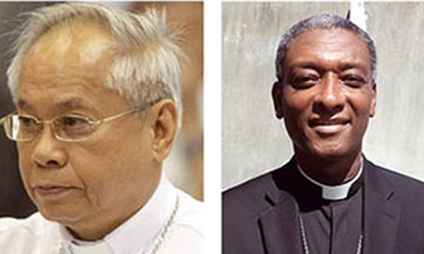 Od lewej: Abp Orlando B. Quevedo, Bp Chibly Langlois, Philippe Nakellentuba Ouédraogo