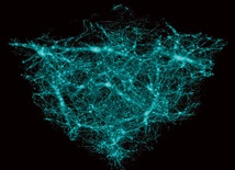 Ciemnej materii w kosmosie jest dużo, bardzo dużo. Wydaje się, że formuje ona włókna , które są „obklejane” przez galaktyki