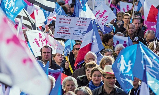 2 lutego 2014 r. Przez Paryż po raz kolejny przeszła kilkusettysięczna manifestacja w proteście przeciwko wprowadzaniu we Francji praw uderzających w rodzinę