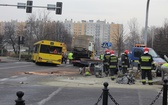 Wypadek autobusu w Katowicach