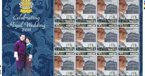 Zagroda Kołodzieja na znaczkach Bhutanu