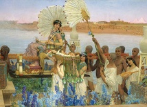 Lawrence Alma-Tadema „Odnalezienie Mojżesza” olej na płótnie, 1904, kolekcja prywatna