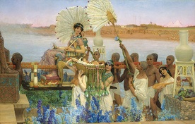 Lawrence Alma-Tadema „Odnalezienie Mojżesza” olej na płótnie, 1904, kolekcja prywatna
