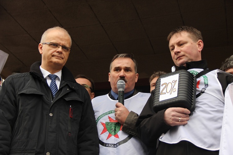 Protest ratowników górniczych