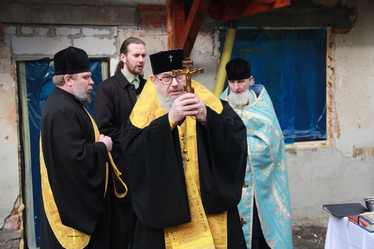 Poświęcenie krzyży na cerkwi w Kędzierzynie-Koźlu