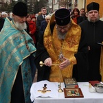 Poświęcenie krzyży na cerkwi w Kędzierzynie-Koźlu