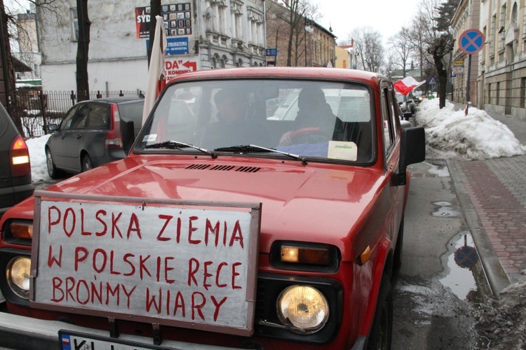 Prostest rolników w Nowym Sączu w 2013 roku