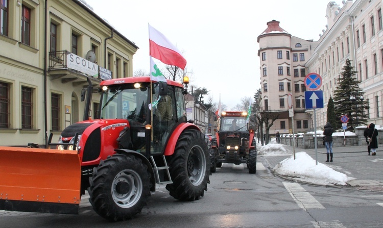 Prostest rolników w Nowym Sączu w 2013 roku