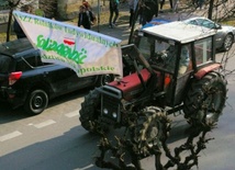 Rolniczy protest w Nowym Sączu