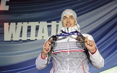Zbigniew Bródka z medalami olimpijskimi w Domaniewicach