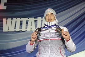 Zbigniew Bródka z medalami olimpijskimi w Domaniewicach