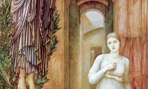 Edward Burne-Jones „Zwiastowanie”,  olej na płótnie, 1876–1879 Galeria Lady Lever,  Port Sunlight koło Liverpool