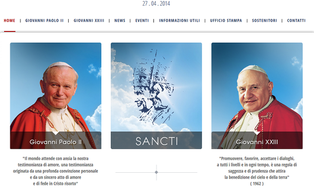 Oficjalny portal zbliżającej się kanonizacji