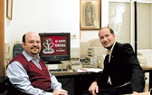 Jorge Manuel Rodriguez Almenar z Hiszpanii i Michael Hesemann z Niemiec,  dwaj badacze historii  Świętego Graala
