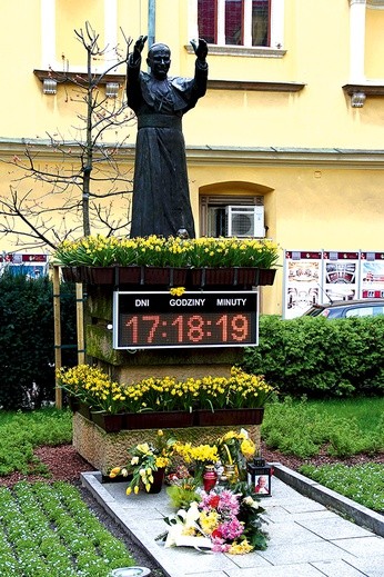  Czas do kanonizacji bł. Jana Pawła II  i bł. Jana XXIII odmierzają w Krakowie dwa specjalne zegary – jeden znajduje się na dziedzińcu Kurii Metropolitalnej, a drugi  w Centrum JPII „Nie lękajcie się!”