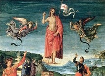 Rafael (Raffaello Santi, zwany też Sanzio) „Zmartwychwstanie Chrystusa” olej na desce, 1499–1502 Muzeum Sztuki, São Paulo