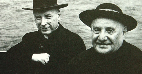  Wenecja, 17 czerwca 1957 r. Patriarcha Wenecji kard. Angelo Giuseppe Roncalli – przyszły papież Jan XXIII z kard. Stefanem Wyszyńskim