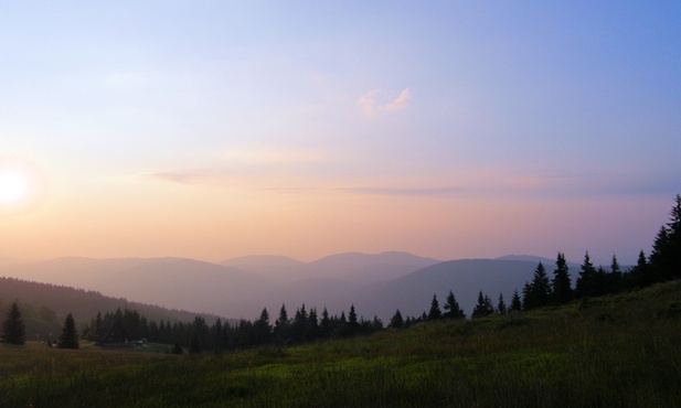 Panorama z Wielkiej Rycerzowej - tam też 2 maja znajdzie się polska flaga