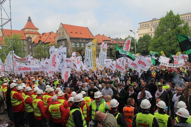 Demonstracja górników