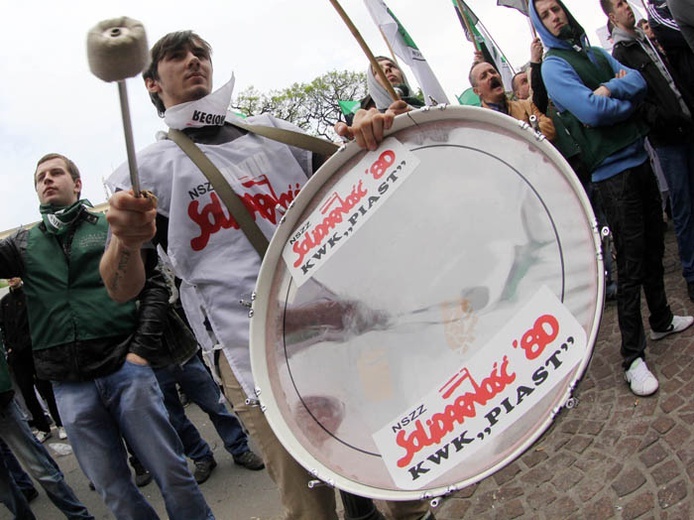 Demonstracja górników